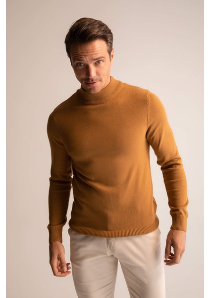 Slim Fit Yarım Balıkçı Yaka Triko Kazak R1127AZ22WN modelleri