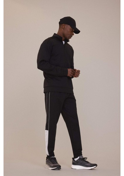 Fit Sporcu Standart Fit Jogger Eşofman Altı İçi Yumuşak Tüylü Skuba Dalgıç Kumaş B4537AX25SP