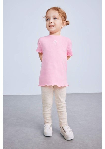 Kız Bebek Düz Paça Fitilli Kaşkorse Basic Düz Tayt Z4676A225SP