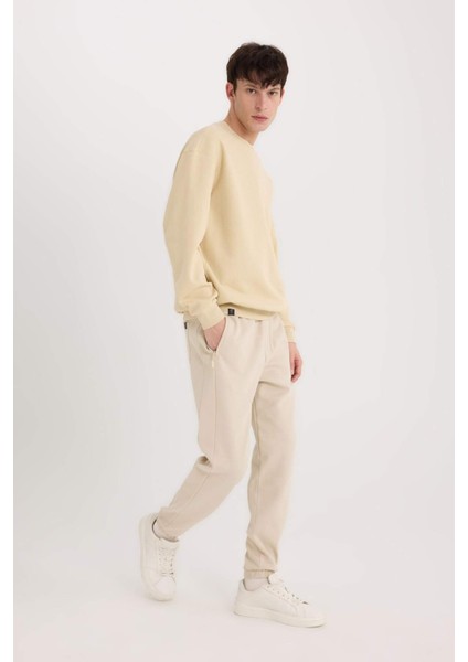 Slim Fit Dar Kesim Fermuar Cepli Pike Eşofman Altı D5258AX25SP