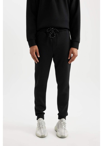 Fit Sporcu Jogger Eşofman Altı Slim Fit Dar Kesim Skuba Dalgıç Kumaş Standart Paça C0485AX24AU