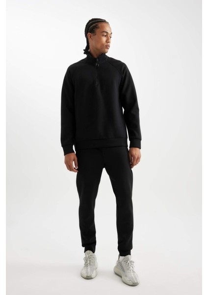 Fit Sporcu Jogger Eşofman Altı Slim Fit Dar Kesim Skuba Dalgıç Kumaş Standart Paça C0485AX24AU fiyatları
