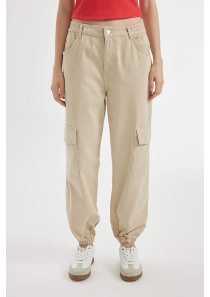 Coool Jogger Pantolon Gabardin KumaşNormal Bel Basic Düz Kargo Cepli B0454AX24AU