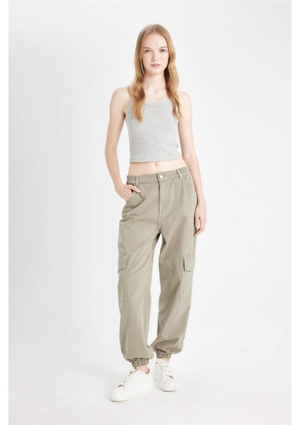 Coool Gabardin Jogger Pantolon Normal Bel Basic Düz Kargo Cepli B0454AX24AU fiyatları