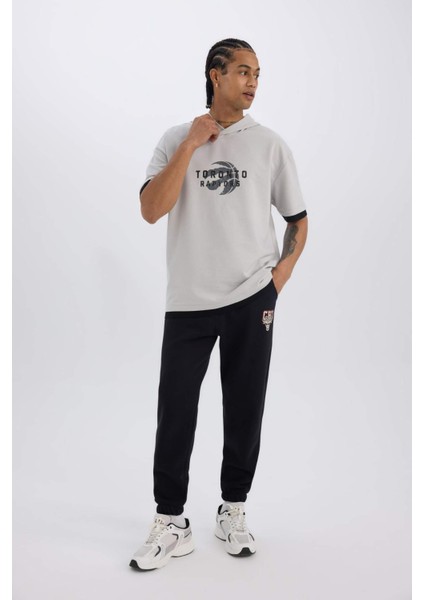 Fit Kalın Jogger Eşofman Altı NBA Chicago Bulls Standart Fit Cepli Beli Bağcıklı Lastikli Paça D3251AX24WN
