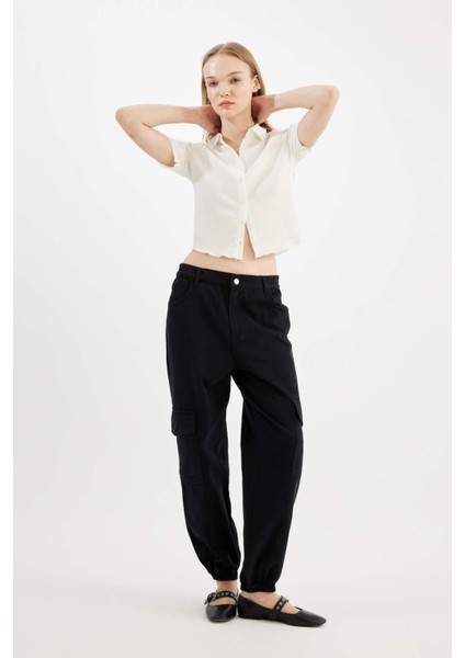 Coool Jogger Gabardin Pantolon Normal Bel Basic Düz Kargo Cepli B0454AX24AU