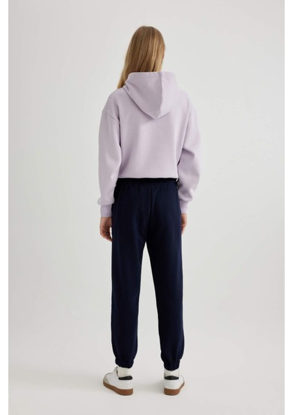 Beli Paçası Lastikli Basic Düz Cepli Kalın Jogger Eşofman Altı B1859AX24SP