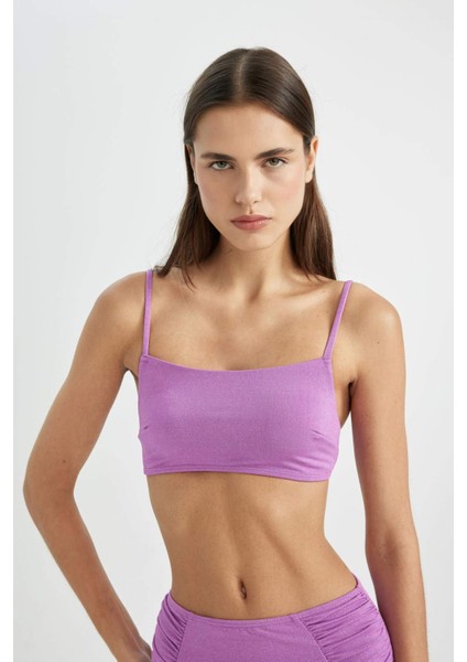 Regular Fit Parlak Kumaş Bikini Üstü-Fall in Love B7475AX24SM modelleri