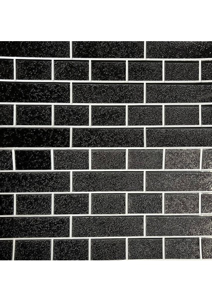 70X70CM 1 Adet Yapışkanlı Beyaz Derzli Siyah Tuğla Desen Hol Salon Mutfak Duvar Kağıdı Paneli NW150 fiyatları