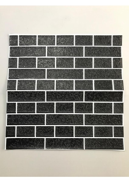70X70CM 1 Adet Yapışkanlı Beyaz Derzli Siyah Tuğla Desen Hol Salon Mutfak Duvar Kağıdı Paneli NW150 fırsatları
