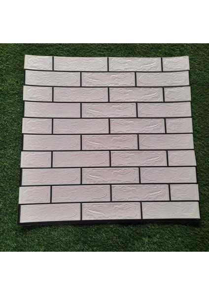 70X70CM 1 Adet Silinebilir Yapışkanlı Siyah Çizgili Beyaz Tuğla Desen Duvar Kağıdı Paneli NW148 fırsatları