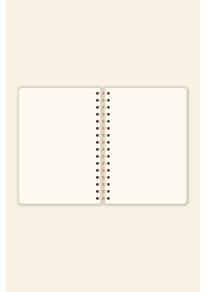 A5 Spiralli Sert Kapak Keten Düz Çizgisiz Tarihsiz Not Defteri Bordo