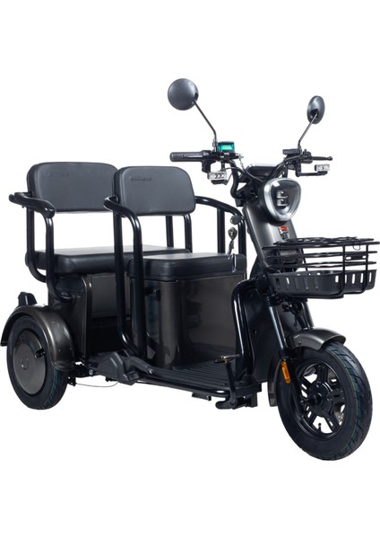 Elit 540 3 Tekerli 2 Kişilik Elektrikli Moped - Uzay Gri