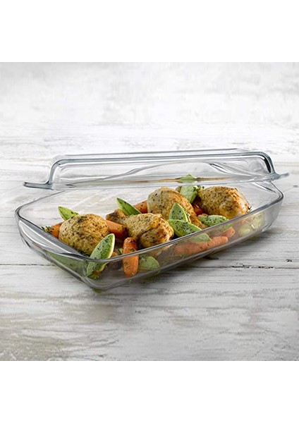 59009 Kapaklı Dikdörtgen Borcam - 1950 ml