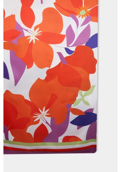 Kadın Çiçek Desenli Uzun Pareo modelleri