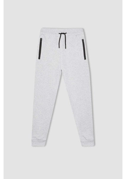 Erkek Çocuk Fermuarlı Pike Basic Eşofman Altı B5755A824SP