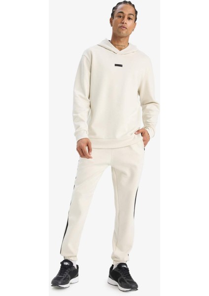 DeFacto Fit Standart Fit Kapüşonlu Skuba Dalgıç Kumaş Sporcu Sweatshirt D7364AX25SP