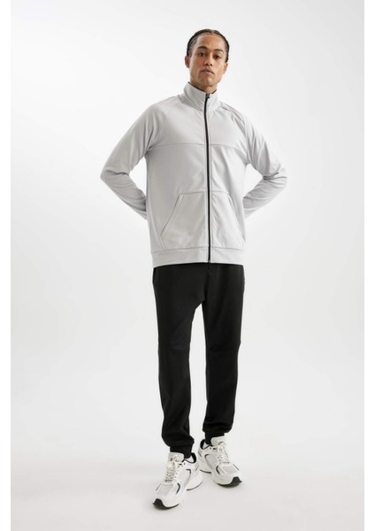 Fit Jogger Eşofman Altı Standart Fit Fermuar Cepli Skuba Dalgıç Kumaş D1896AX24AU fırsatları