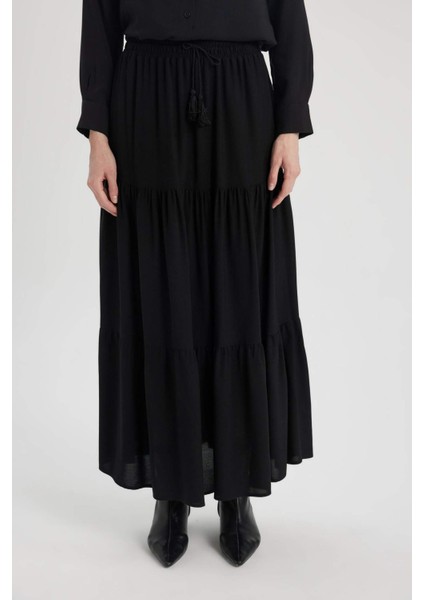 Beli Bağcıklı Viskon Maxi Etek Z3406AZ24SP