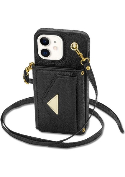 IPhone 12 Akordeon Kart Cüzdan Kılıf Crossbody Kayış Pu ile Uyumlu (Yurt Dışından) modelleri