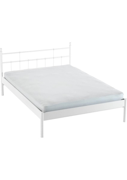 Lalas-S Tek Kişilik Ferforje Metal Karyola-Beyaz fırsatları