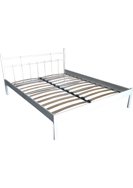 Lalas-S Tek Kişilik Ferforje Metal Karyola-Beyaz indirimleri