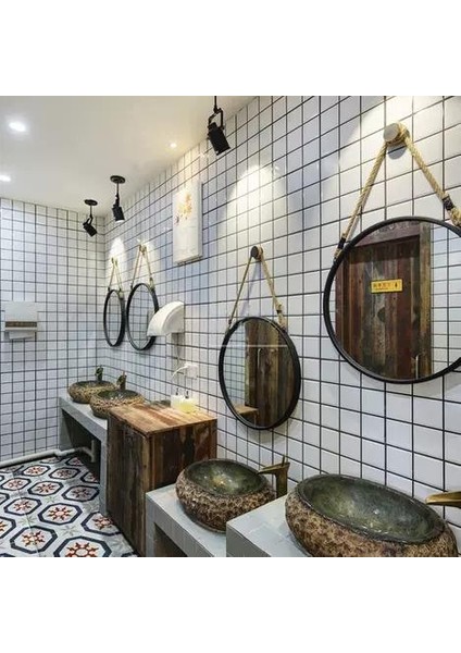 60 x 30 cm Shiny Siyah Çizgili Beyaz Kare Yapışkanlı Karavan Prefabrik Banyo Wc Duvar Kaplama Paneli