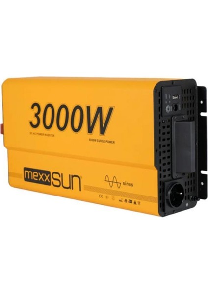 Mexxsun 24V VOLT-3000W Watt Tam Sınüs Inverter (220V Çevirici)