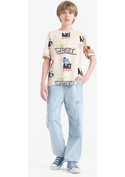 Erkek Çocuk Paraşüt Jean Pantolon D6821A825SM