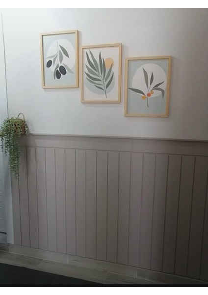 Iskandınav Model( 36 x 104 cm )Dekoratif Duvar Paneli Boyanabilir Ahşap 6 mm Ham Mdf Duvar Paneli