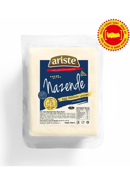5'li Nazende Tam Yağlı Ezine Peyniri 2250 gr (Keçi Sütü Ağırlıklı) – Olgunlaştırılmış