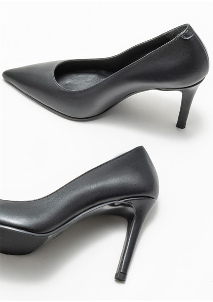 Siyah Deri Kadın Stiletto fırsatları