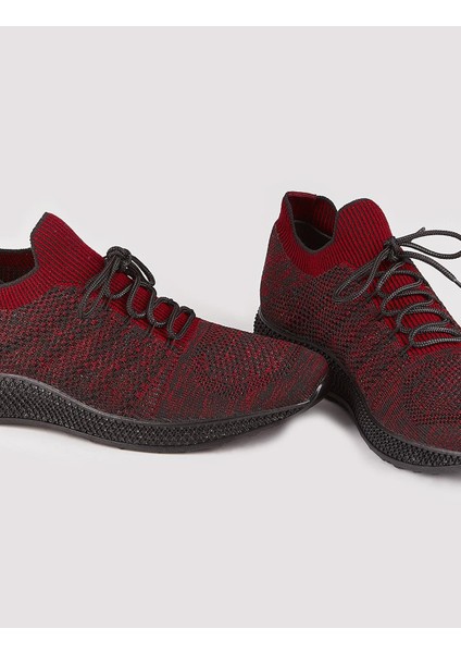 Triko Bordo Bağcıklı Erkek Spor Ayakkabı modelleri
