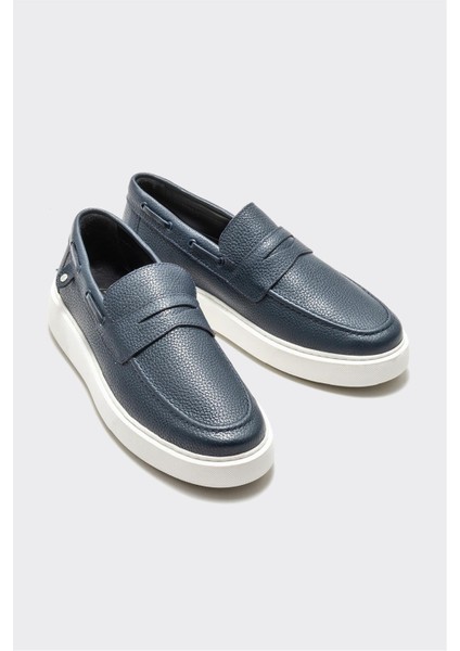 Lacivert Deri Erkek Günlük Loafer fiyatları