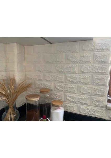 35X38CM Silinebilir Kendinden Yapışkanlı Duvar Kağıdı Esnek Köpük Panel 3D Boyut Tuğla Desen modelleri
