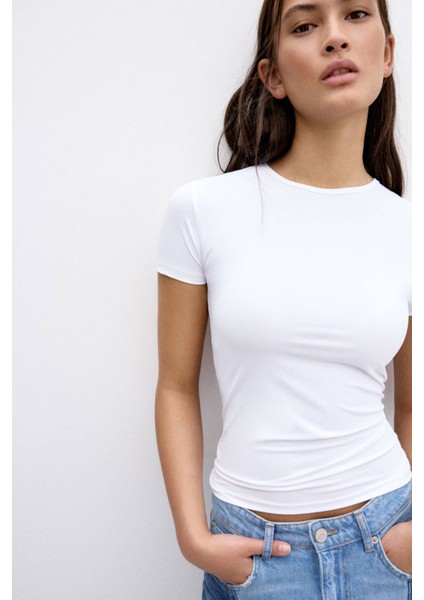 Kısa Kollu Poliamid T-Shirt