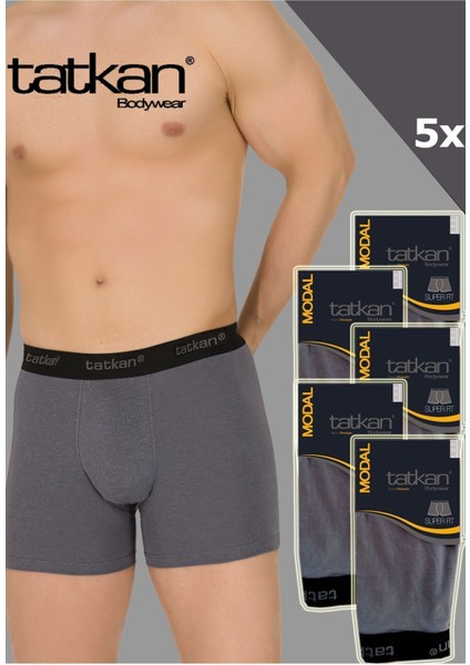 Tatkan 5'li Erkek Penye Modal Boxershort