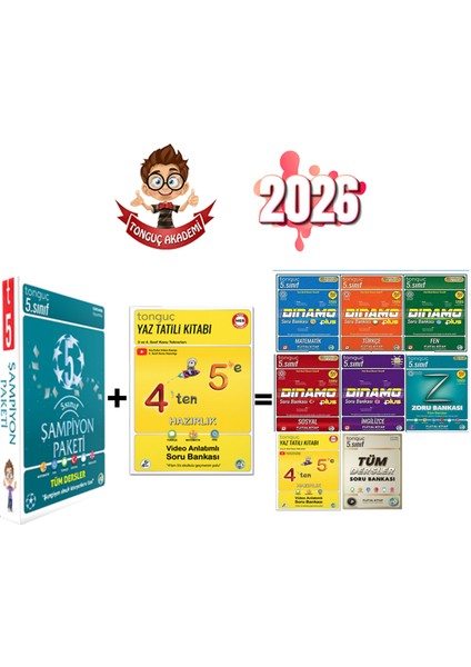4 Ten 5 E Hazırlık Kitabı+ 5. Sınıf Şampiyon Paket