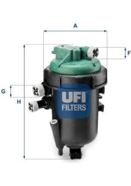 Ufı 55.178.00 Yakıt Filtresi Doblo Cargo-Lınea 1.3 Dmtj 05-10 55KW/75PS 213MM Oe