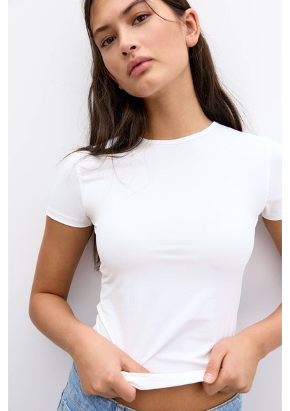 Kısa Kollu Poliamid T-Shirt