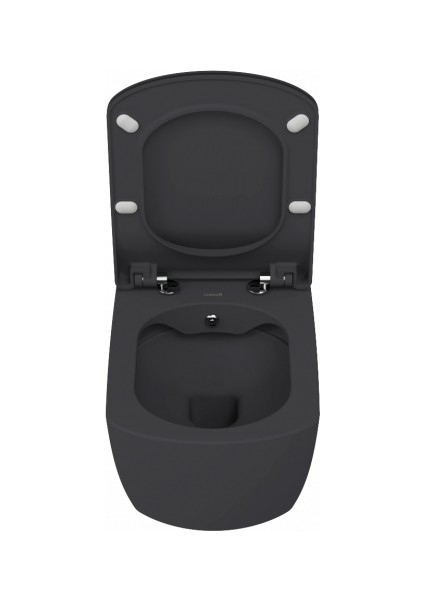 Elegant Rim-Off Duroplast Yavaş Kapanan Klozet Kapaklı Mat Antrasit Set fiyatları