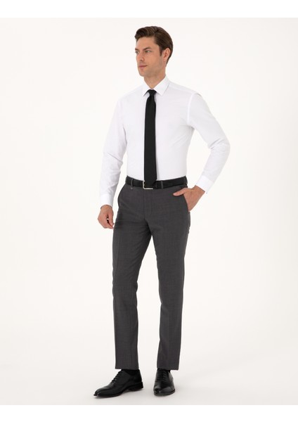 Erkek Füme Slim Fit Kumaş Pantolon 50317636-VR058