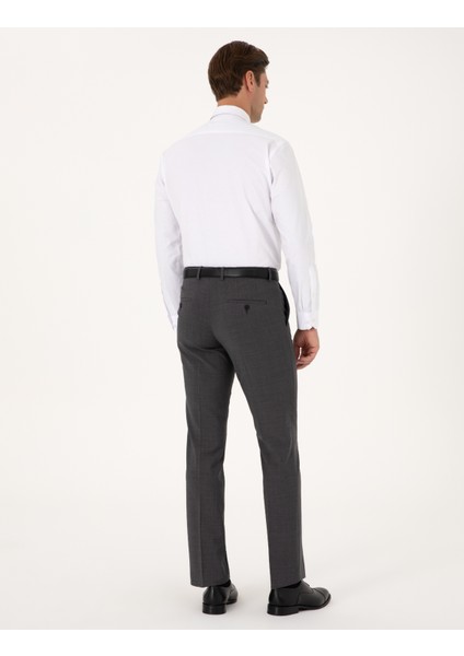 Erkek Füme Slim Fit Kumaş Pantolon 50317636-VR058 fırsatları