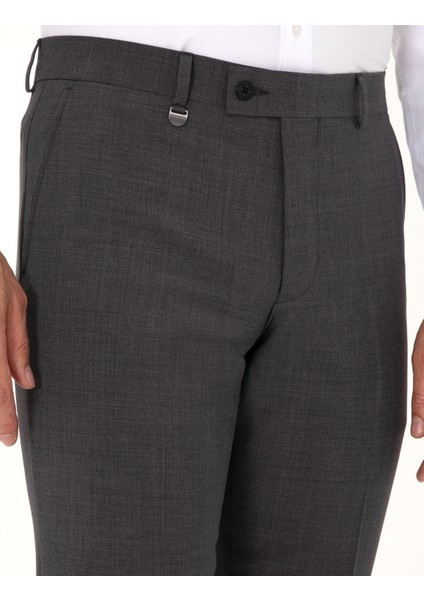 Erkek Füme Slim Fit Kumaş Pantolon 50317636-VR058 indirimleri