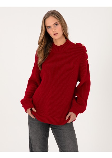 Kadın Kırmızı Comfort Fit Kazak 50316342-VR030 modelleri