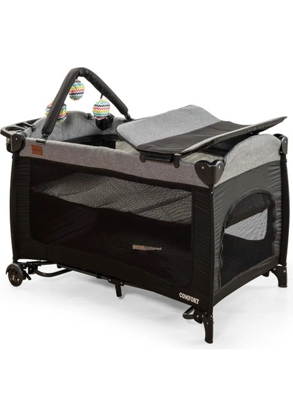 Mcn Comfier Park Yatak Sallanır Cibinlikli Oyun Parkı Beşik 70X110 cm