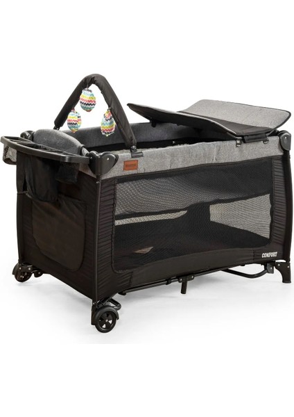 Mcn Comfier Park Yatak Sallanır Cibinlikli Oyun Parkı Beşik 70X110 cm