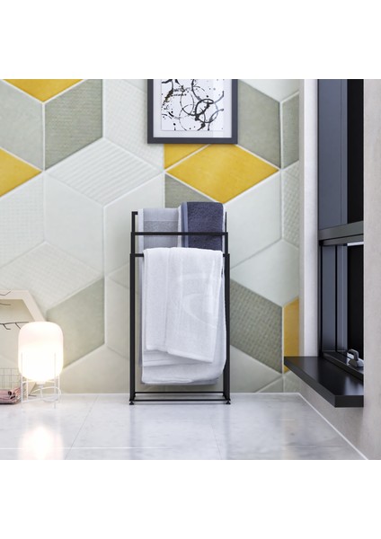 Manolya Banyo Metal 3'lühavlu Kurutma Askısı