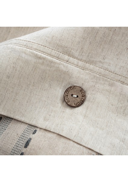 Delfin Çift Kişilik Nevresim Takımı %100 Organik Pamuk Keten Antrasit 200X220 cm modelleri