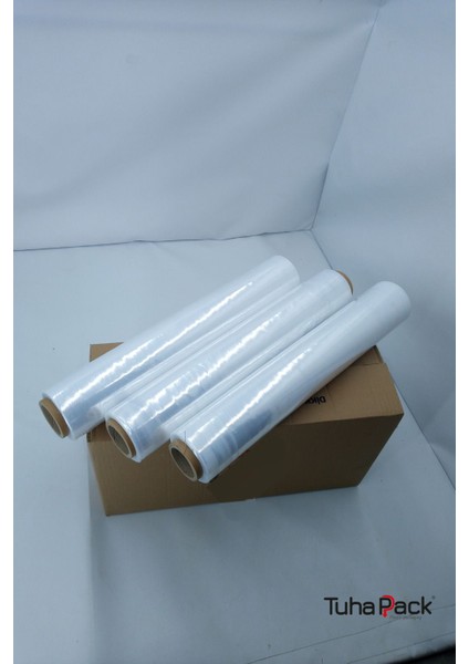 Streç Film 50CM x 300M 3 Adet, Şeffaf, 17 Mikron, 1400 Gr, Dayanıklı Eşya, Koli ve Palet Streci fırsatları
